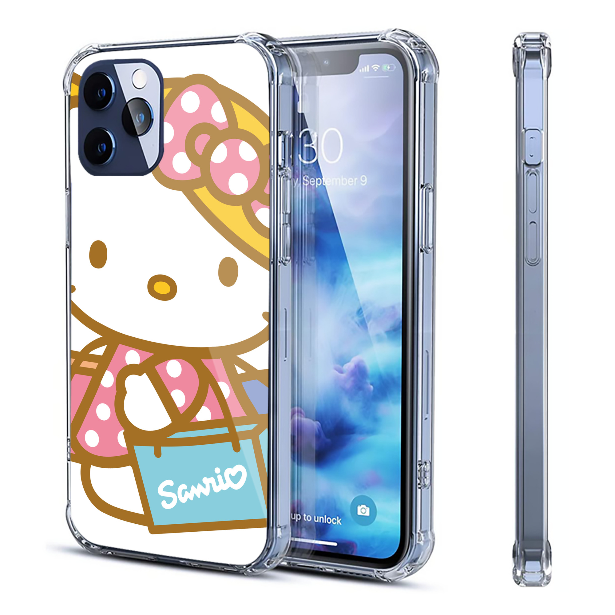 （画像用） Hello Kitty ハローキティ 【iPhone 12シリーズ対応】透明スマホケース（クリアソフトケース）